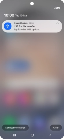 Press Tap for other USB options..