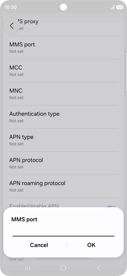 Key in 8799 and press OK.