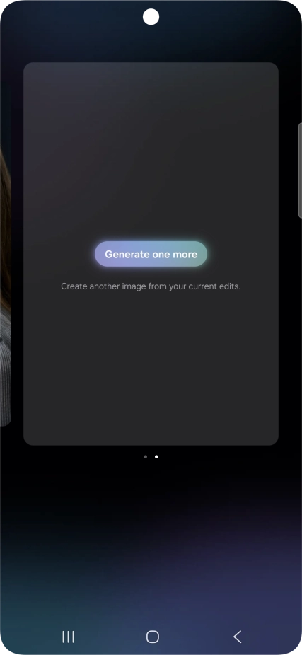Press Generate one more to generate a new photo suggestion.