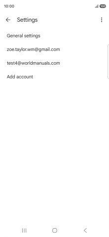 Press the required email account.