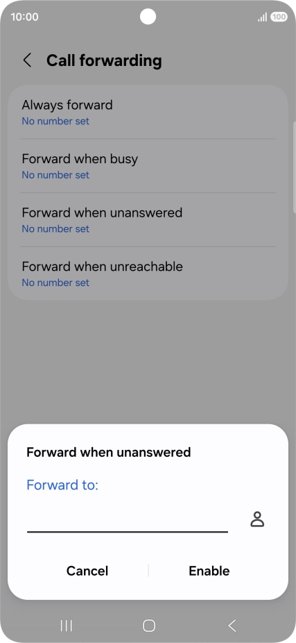 Key in +447836121121 and press Enable.