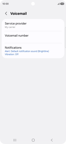 Press Voicemail number.