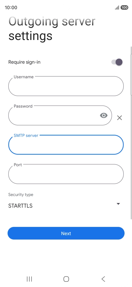 Press the field below 