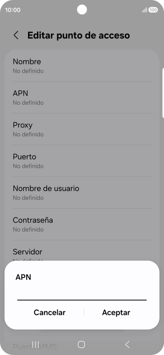 Introduce airtelwap.es y pulsa Aceptar.