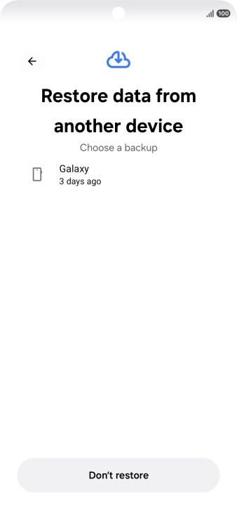 Press the required backup and your phone restores the content of the selected backup. Subsequently, follow the instructions on the screen to set up your phone and prepare it for use.