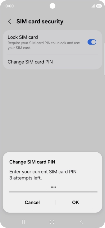 Key in your current PIN and press OK.