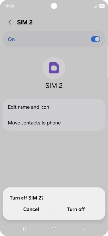 If you turn off use of the price plan, press Turn off.