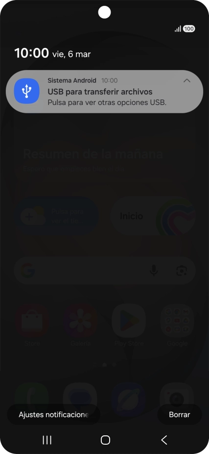 Pulsa Pulsa para ver otras opciones USB..