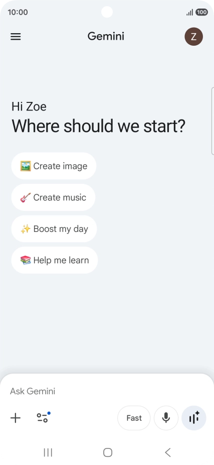 Press the profile icon.