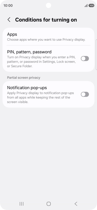 Press Apps and follow the instructions on the screen to select the required apps.