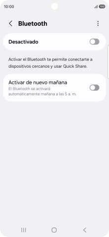Pulsa el indicador para activar la función.