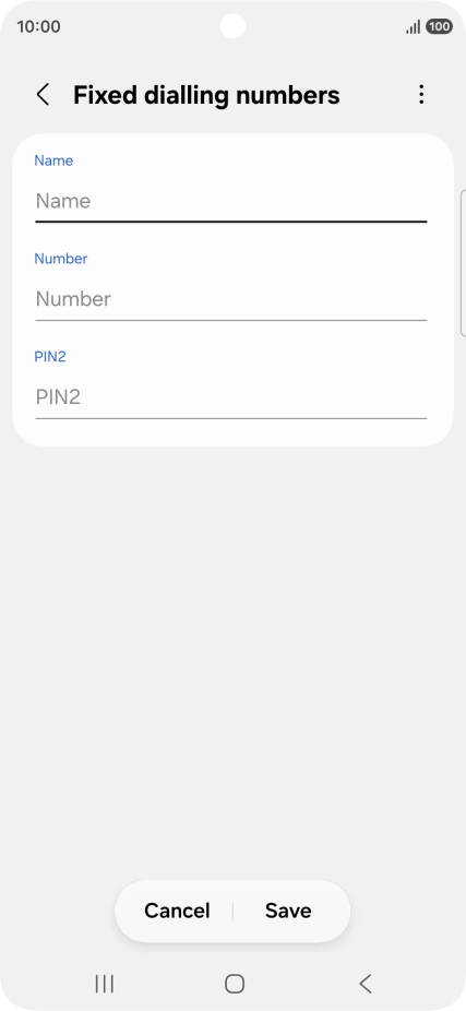 Press Name and key in the required name.