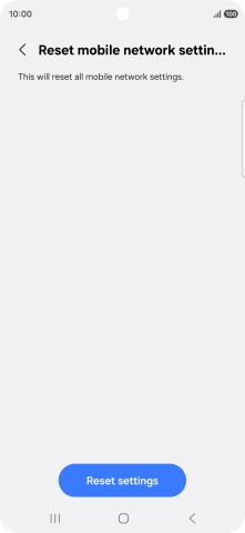 Press Reset settings.
