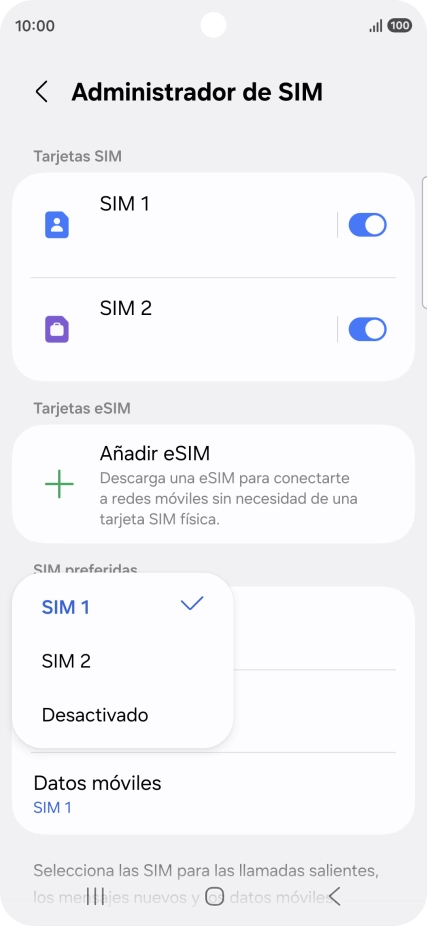 Pulsa el ajuste deseado.