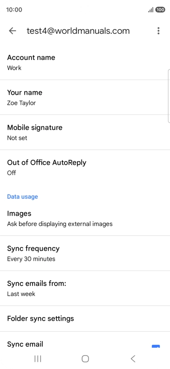 Press Account name and key in the required name.