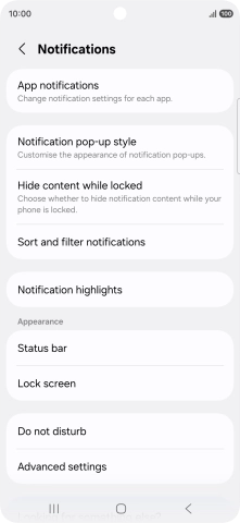 Press App notifications.