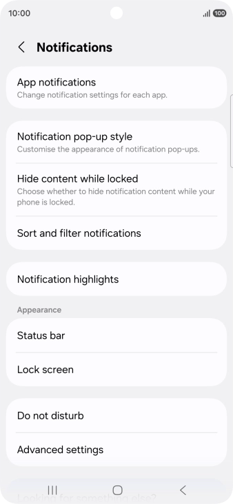 Press App notifications.