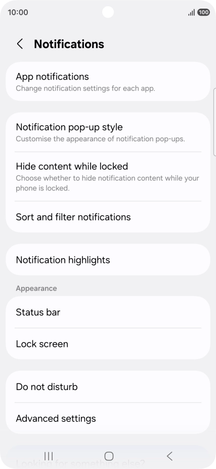 Press App notifications.
