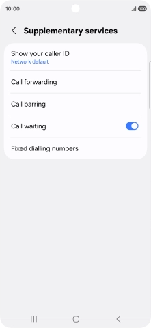 Press Call forwarding.