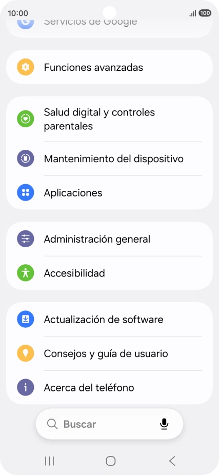 Pulsa Administración general.