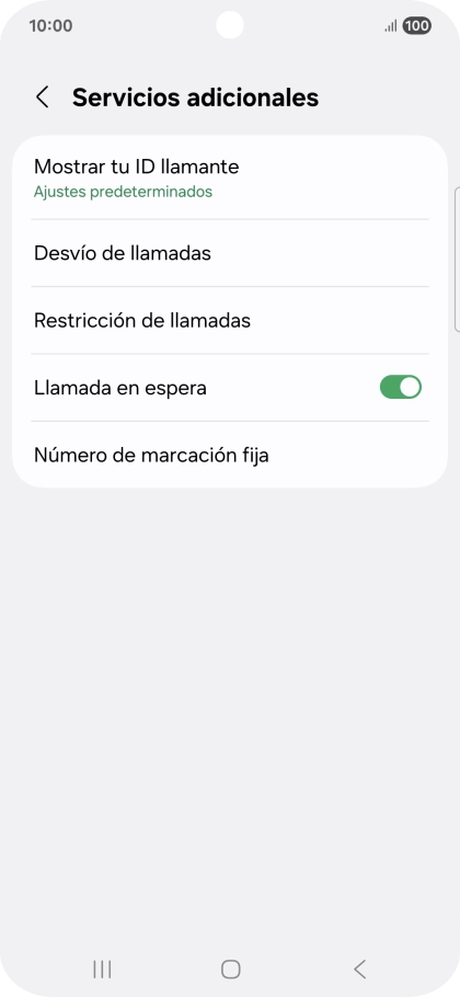Pulsa Número de marcación fija.