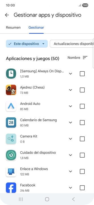 Pulsa la app deseada.