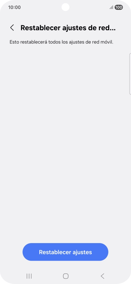 Pulsa Restablecer ajustes.