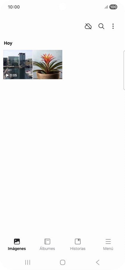Mantén pulsados una fotografía o un vídeo durante unos instantes.