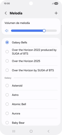 Pulsa los timbres de llamada deseados para escucharlos.
