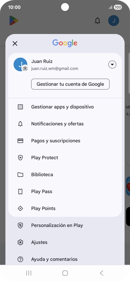 Pulsa Gestionar apps y dispositivo.