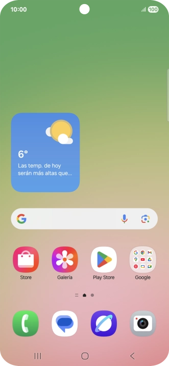 Desliza el dedo hacia arriba por la pantalla.
