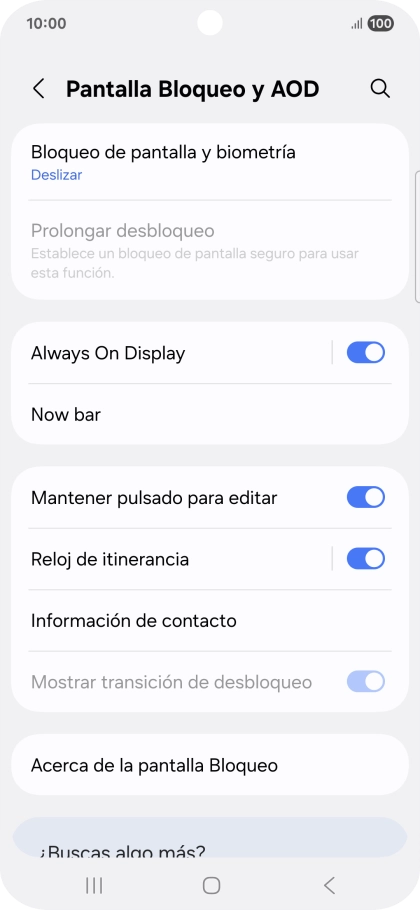 Pulsa Bloqueo de pantalla y biometría.