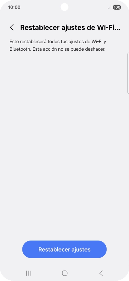 Pulsa Restablecer ajustes.