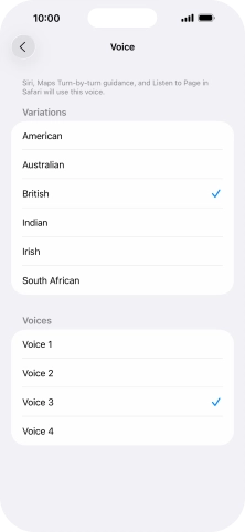 Press the required accent.