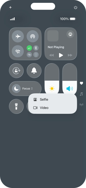 Press and hold the required function to see more actions.