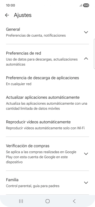 Pulsa Actualizar aplicaciones automáticamente.