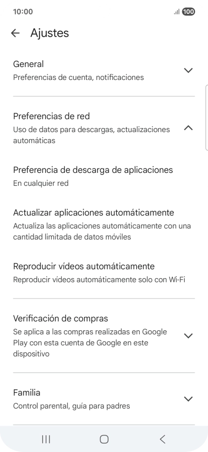 Pulsa Actualizar aplicaciones automáticamente.