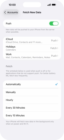 Press the indicator next to 
