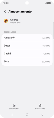 Pulsa Borrar caché.