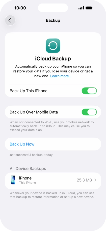 Press the indicator next to 