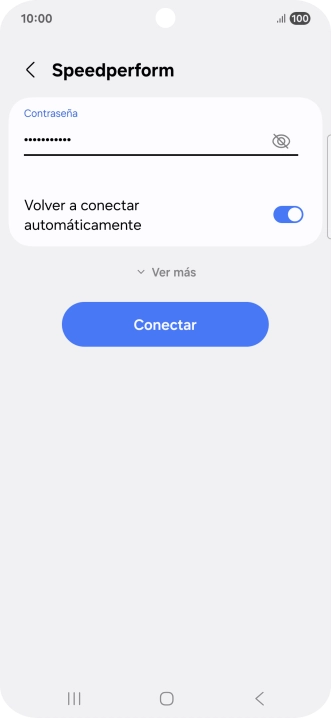 Introduce la contraseña de la red wifi y pulsa Conectar.