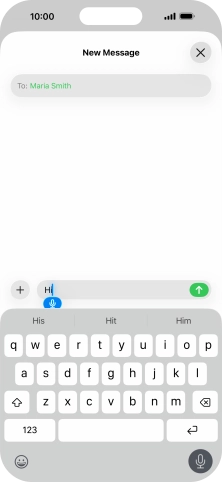 Press the microphone icon to end dictation.