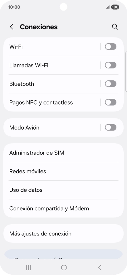 Pulsa Redes móviles.