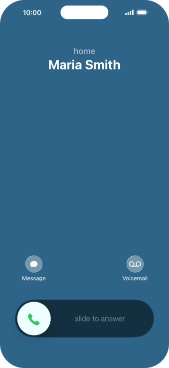 Press and drag the accept call icon right.
