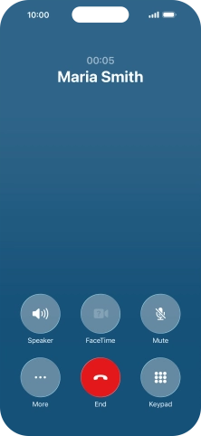 Press More during an ongoing call.