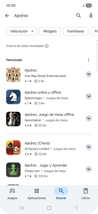 Pulsa la app deseada.