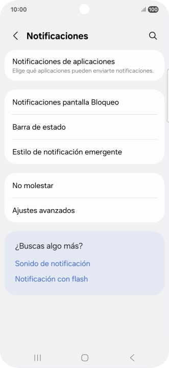 Pulsa Notificaciones de aplicaciones.