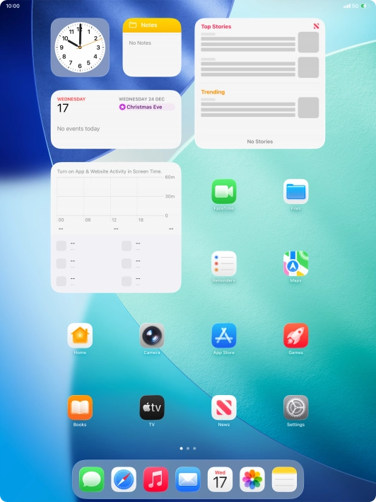 When the battery charging icon is displayed, the battery is charging.