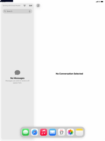 Slide your finger downwards on Dock to minimise it.