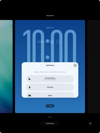 Press the required focus mode.